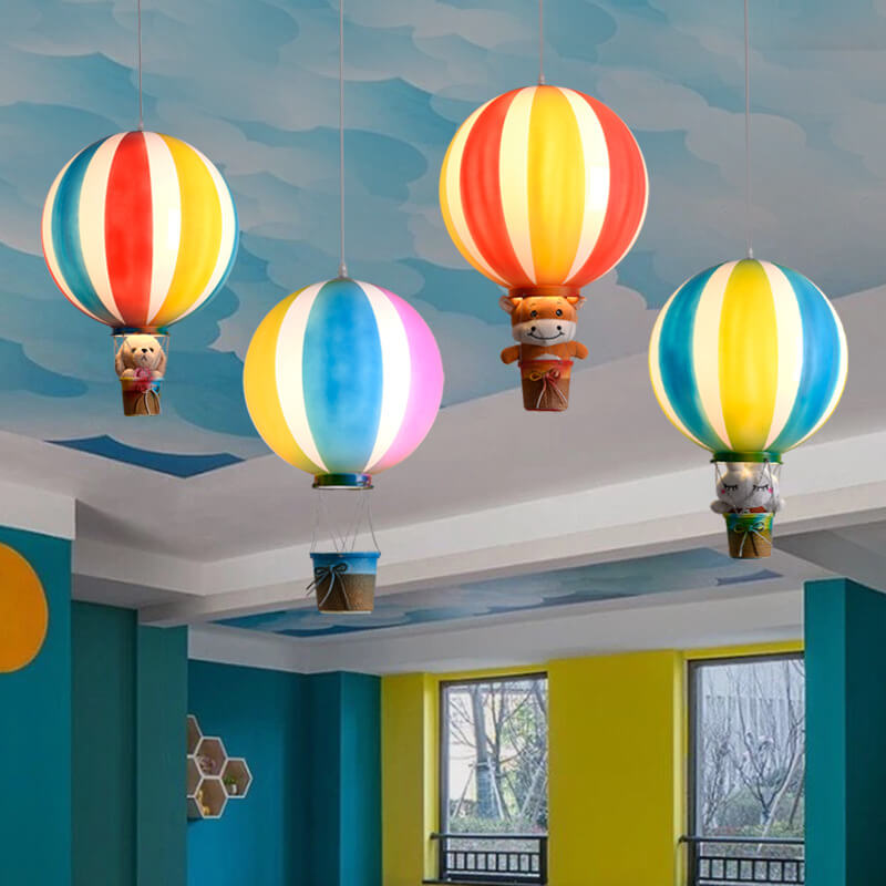 Scandinavian Modern Hot Air Balloon Pendant Light - Iron Acrylic 1-Light Decor