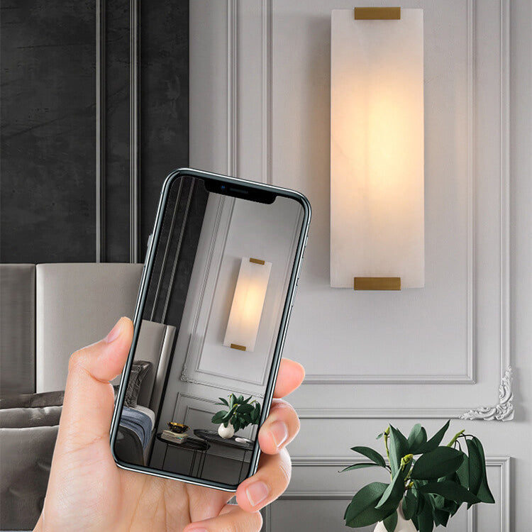 Nordic Light Luxury Copper Marble 3-Light Wall Sconce Lamp