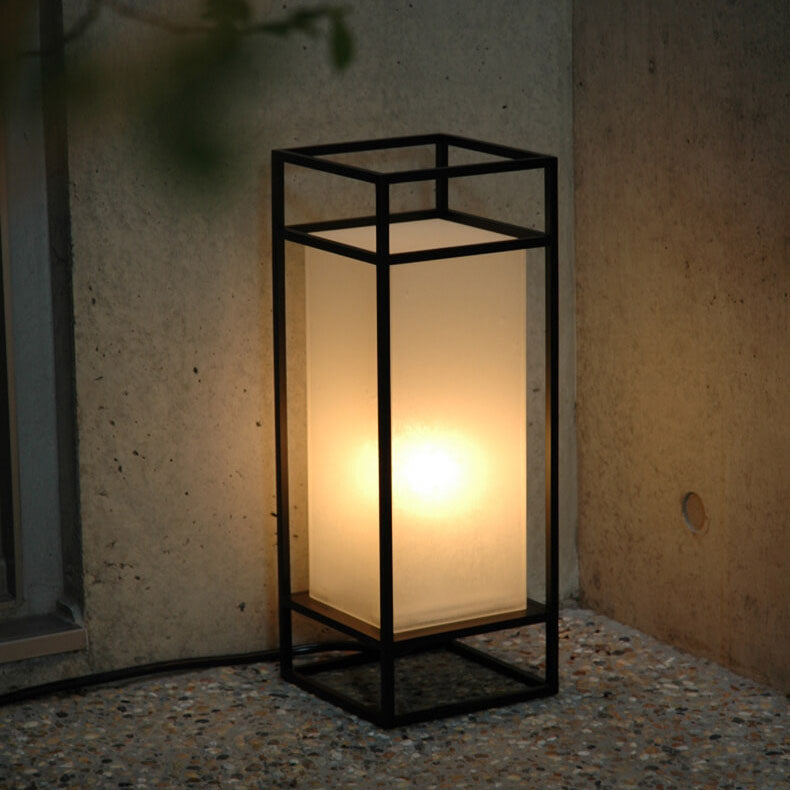 Japanese Tatami Rectangular Iron Floor Lamp - 1-Light Design for Elegant Home Decor