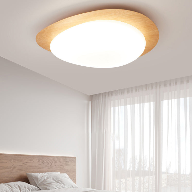 Contemporary Scandinavian Pebble Shape LED Flush Mount Ceiling Light for Bedroom