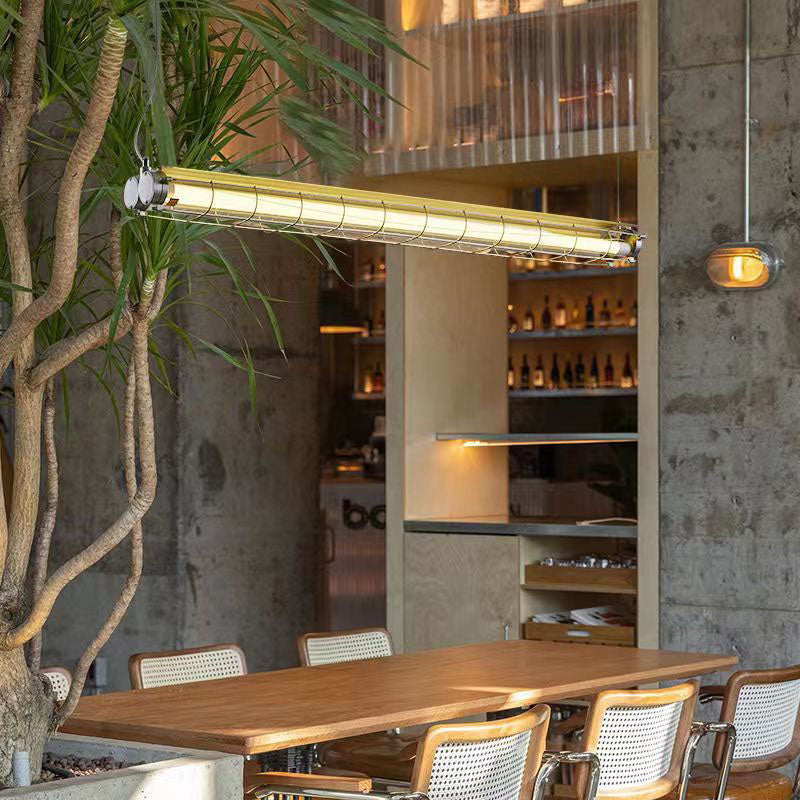 Contemporary Industrial Acrylic 1/2 Light Island Chandelier for Dining Room