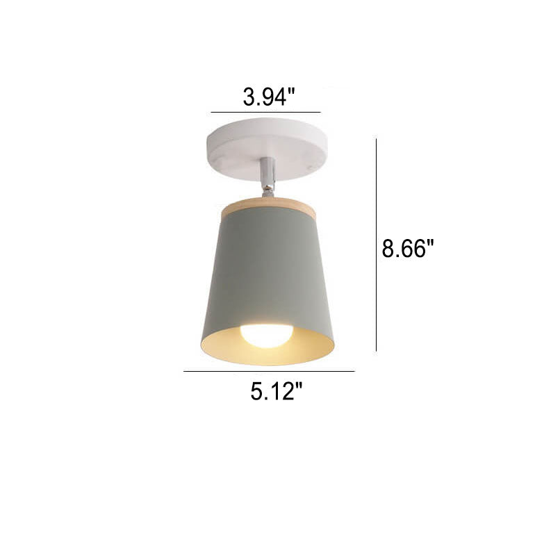 Nordic Macaron Semi-Flush Mount Ceiling Light - Modern Design, Minimalist Style, Adjustable Lighting, Living Room Fixture