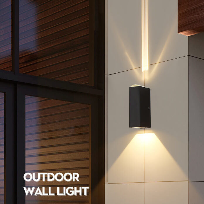 Modern Minimalist Aluminum LED Outdoor Wall Sconce for Patio Lighting