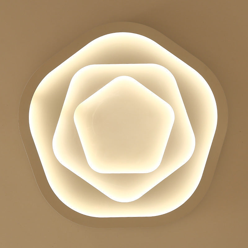 Modern Rose Shape LED Flush Mount Ceiling Light - Romantic Lighting Design for Home Decor
