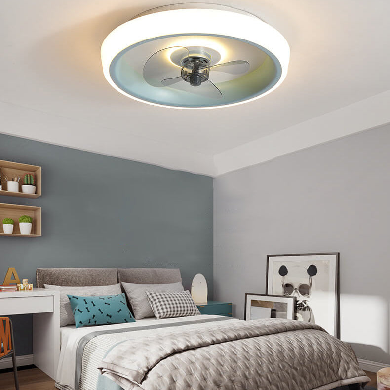 Modern Acrylic LED Ceiling Fan Light - Lightweight Flush Mount Fixture