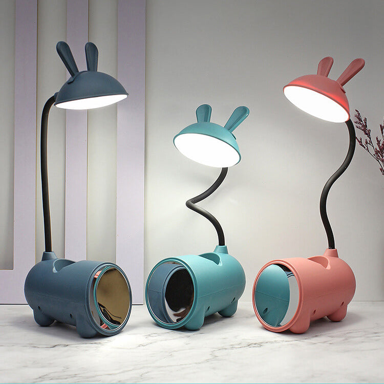Cartoon Rabbit LED Touch USB Desk Lamp - Creative Pen Holder Light