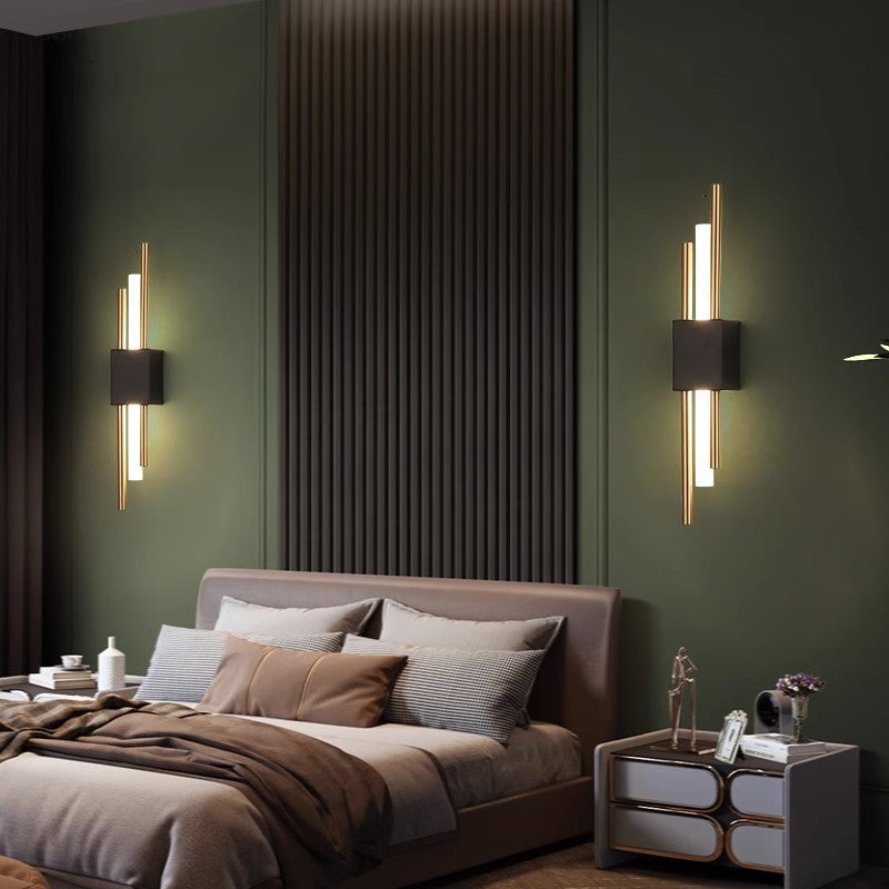 Modern Minimalist Iron Acrylic LED Wall Sconce for Bedside Lighting