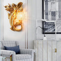 Modern Resin Mermaid Crystal Wall Sconce Lamp 1-Light