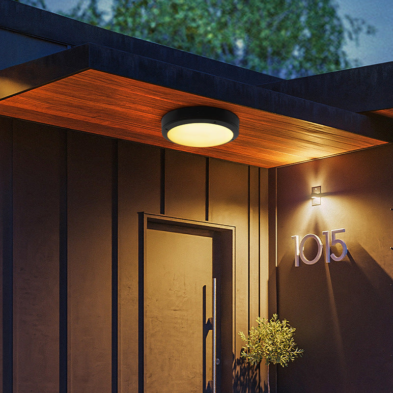 Modern Minimalist Round Octagon Aluminum LED Flush Mount Ceiling Light - Waterproof for Living Room