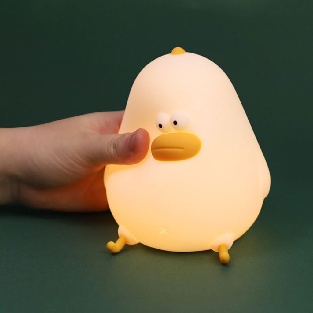 Cartoon Chick LED Silicone Night Light - USB Table Lamp for Kids
