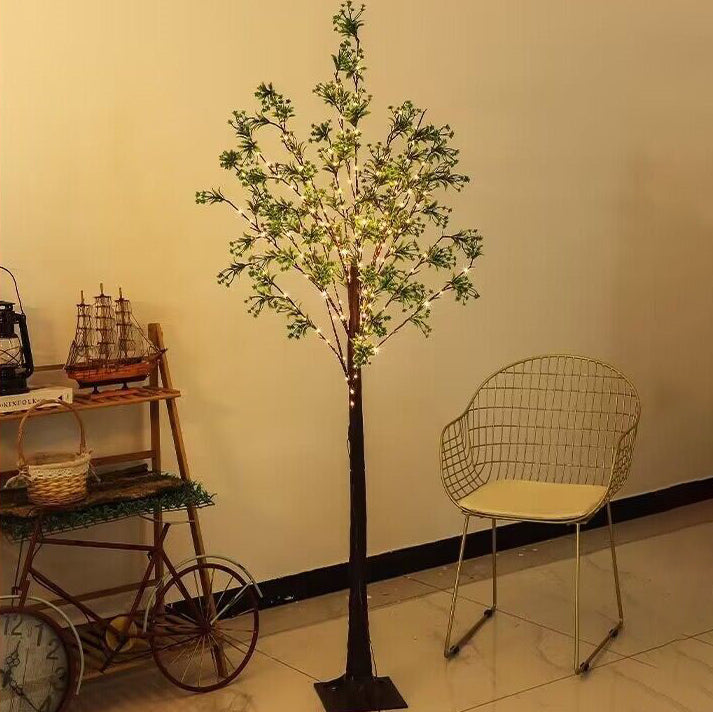 Modern Art Deco Waterproof Copper Tree USB LED Floor Lamp for Bedroom