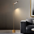 Nordic Minimalist Walnut Wood Grain LED Floor Lamp - Cylindrical Hardware Base, Modern Lighting for Living Room, Stylish Decor, Eco-Friendly Design