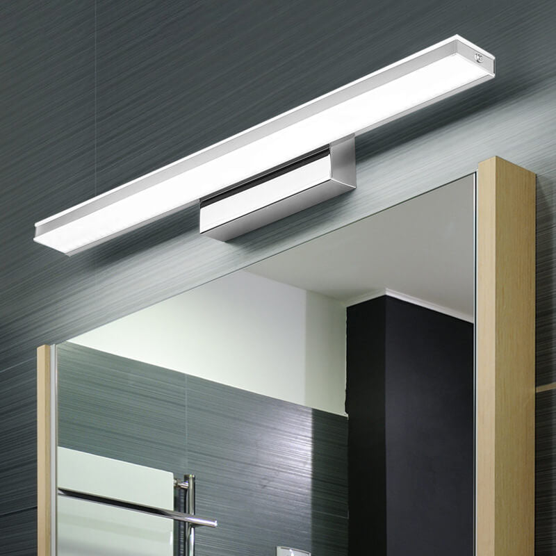 Modern Minimalist Stainless Steel LED Vanity Light - Anti-Fog Wall Sconce for Bathroom & Living Room