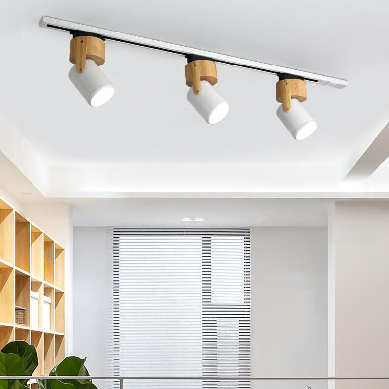 Modern Minimalist LED Track Light - 3-Light Flush Mount Ceiling Fixture for Living Room & Bedroom