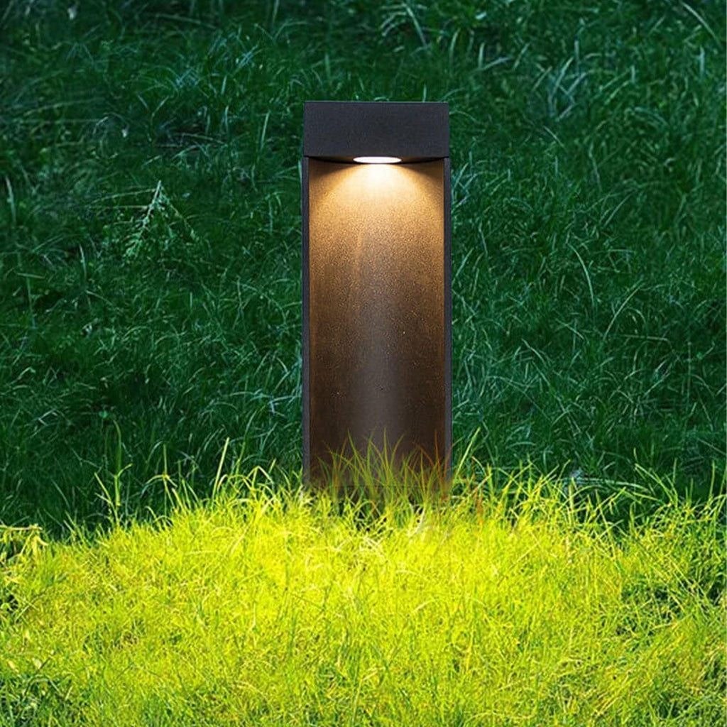 Square Aluminum LED Outdoor Garden Path Lamp - Durable Lighting for Your Lawn