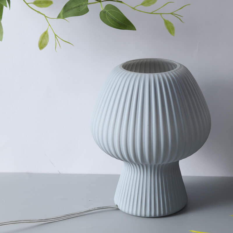 Modern Minimalist Mushroom Glass Table Lamp for Bedside Lighting