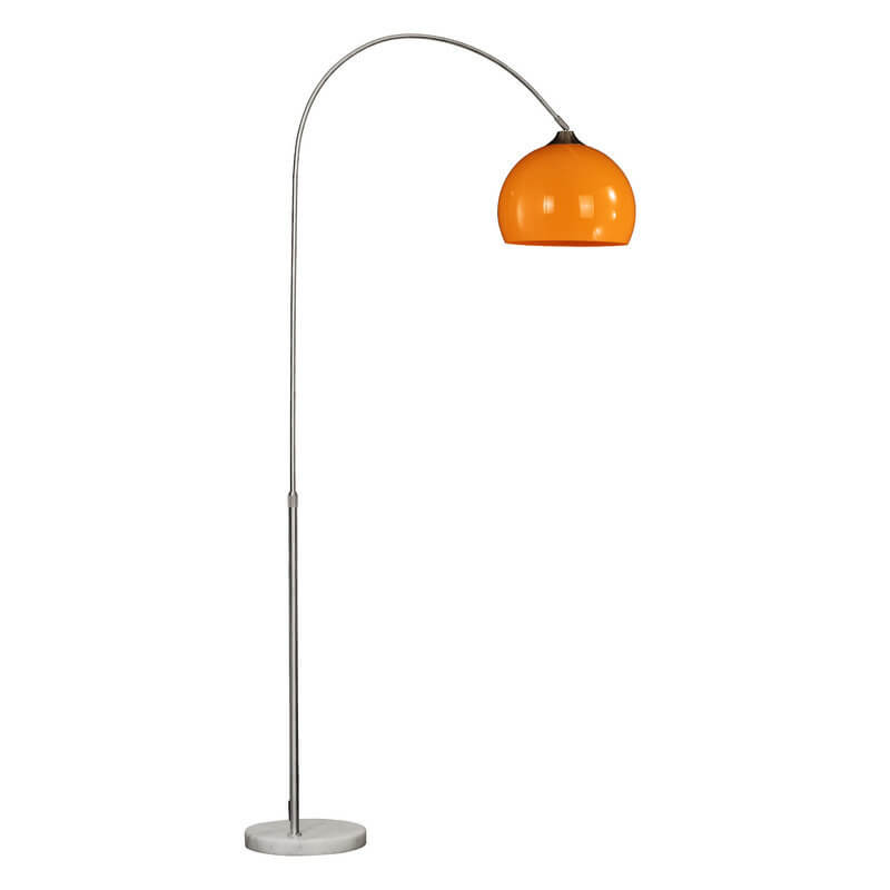 Modern Globe Acrylic Shade Fishing Rod Floor Lamp 1-Light Design