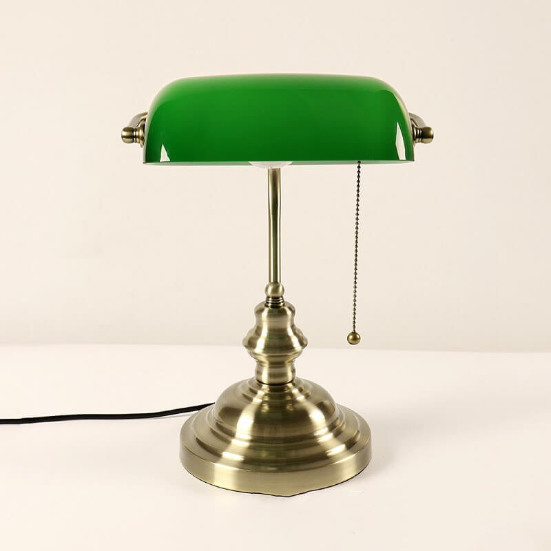 Retro Colored Glass Metal Base Table Lamp 1-Light Zipper Design Vintage Home Decor Bedroom Lighting Industrial Style Desk Lamp Unique Accent Light Stylish Lighting for Living Room Modern Table Lamp Classic Retro Aesthetic Decorative Lamp Designer Lighting