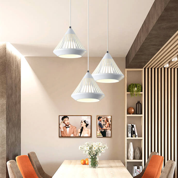 Modern Minimalist Iron Hollow Diamond 1/3-Light Island Chandelier