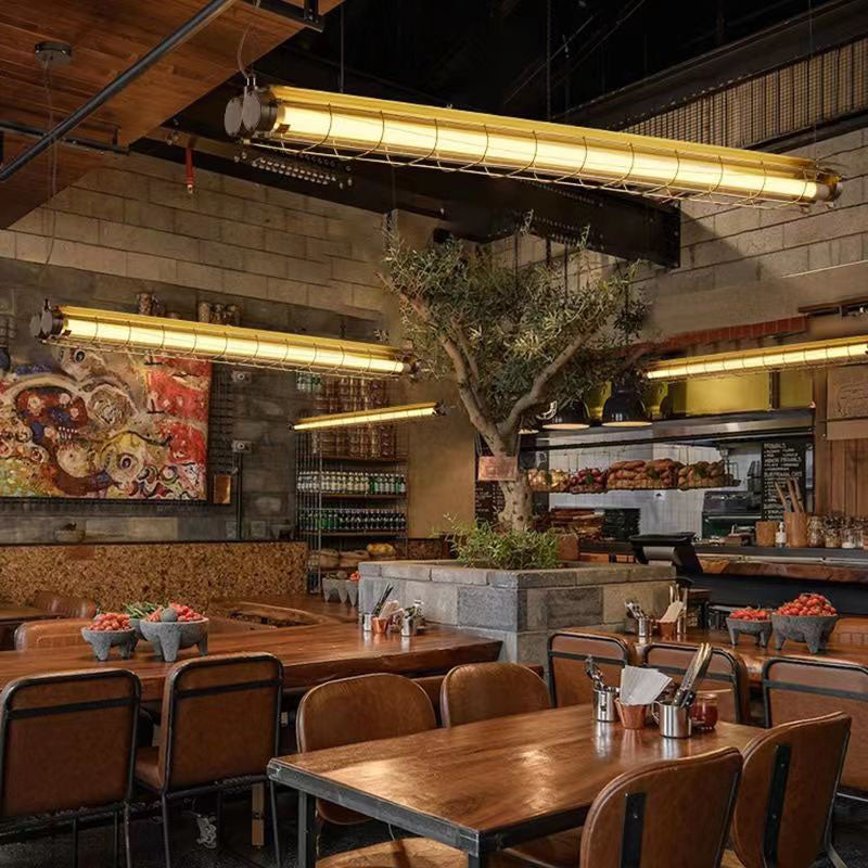 Contemporary Industrial Acrylic 1/2 Light Island Chandelier for Dining Room