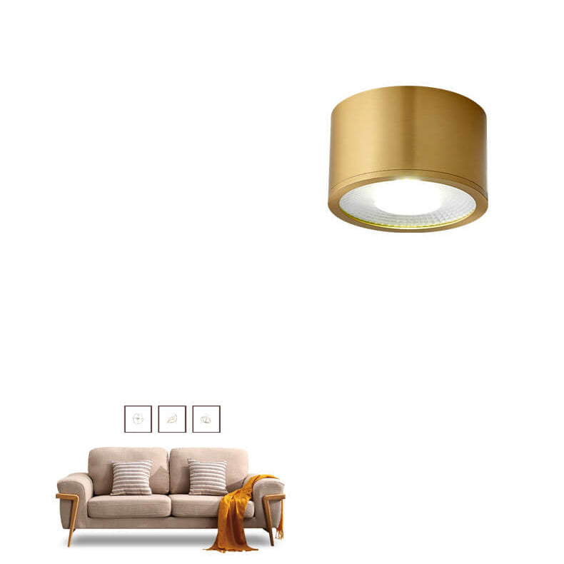 Modern Brass LED Spotlight Flush Mount Ceiling Light