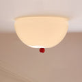 Nordic Minimalist 4-Light Iron Round Glass Shade Flush Mount Ceiling Light