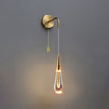 Teardrop Crystal LED Wall Sconce for Bedroom - Modern Luxury Lighting Solution