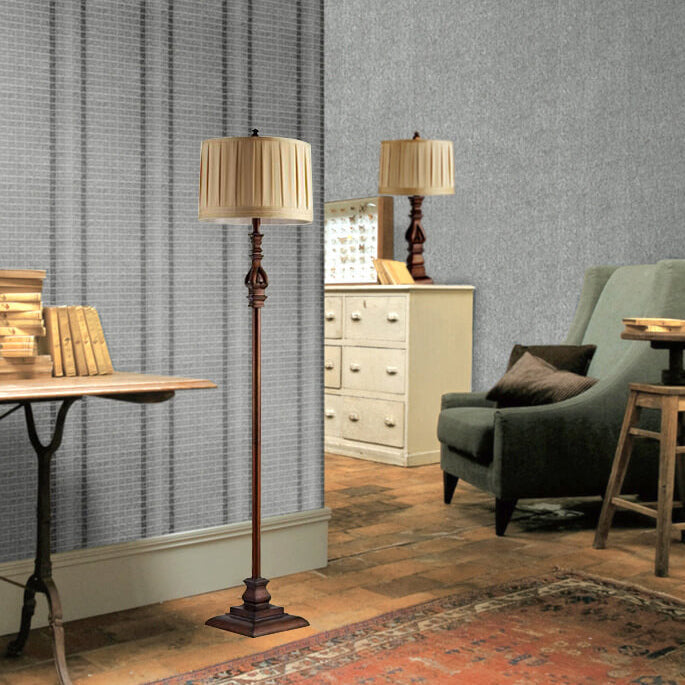 Modern European Retro Pleated Floor Lamp - 1-Light Designer Lighting