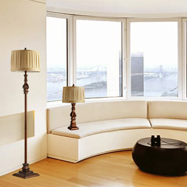 Modern European Retro Pleated Floor Lamp - 1-Light Designer Lighting