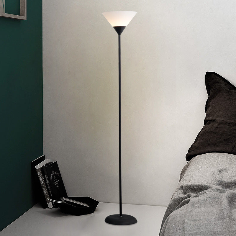 Minimalist Cone Shade Floor Lamp - 1-Light Modern Design, Stylish Lighting for Living Room, Bedroom, and Office