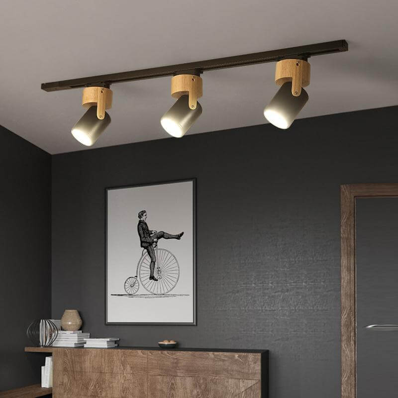 Modern Minimalist LED Track Light - 3-Light Flush Mount Ceiling Fixture for Living Room & Bedroom