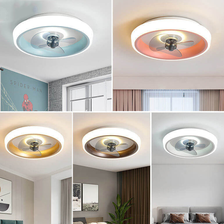 Modern Acrylic LED Ceiling Fan Light - Lightweight Flush Mount Fixture