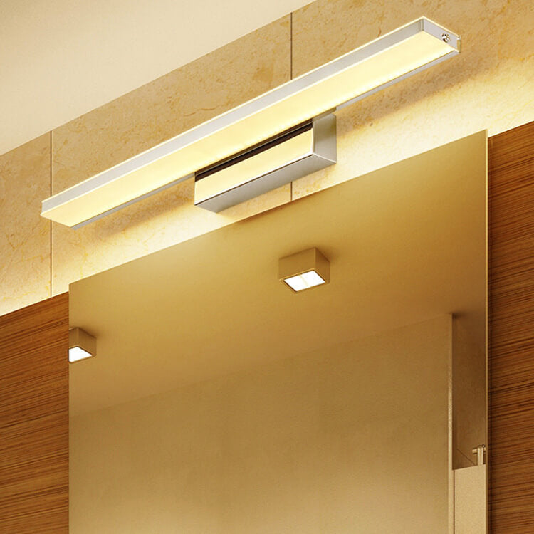 Modern Minimalist Stainless Steel LED Vanity Light - Anti-Fog Wall Sconce for Bathroom & Living Room