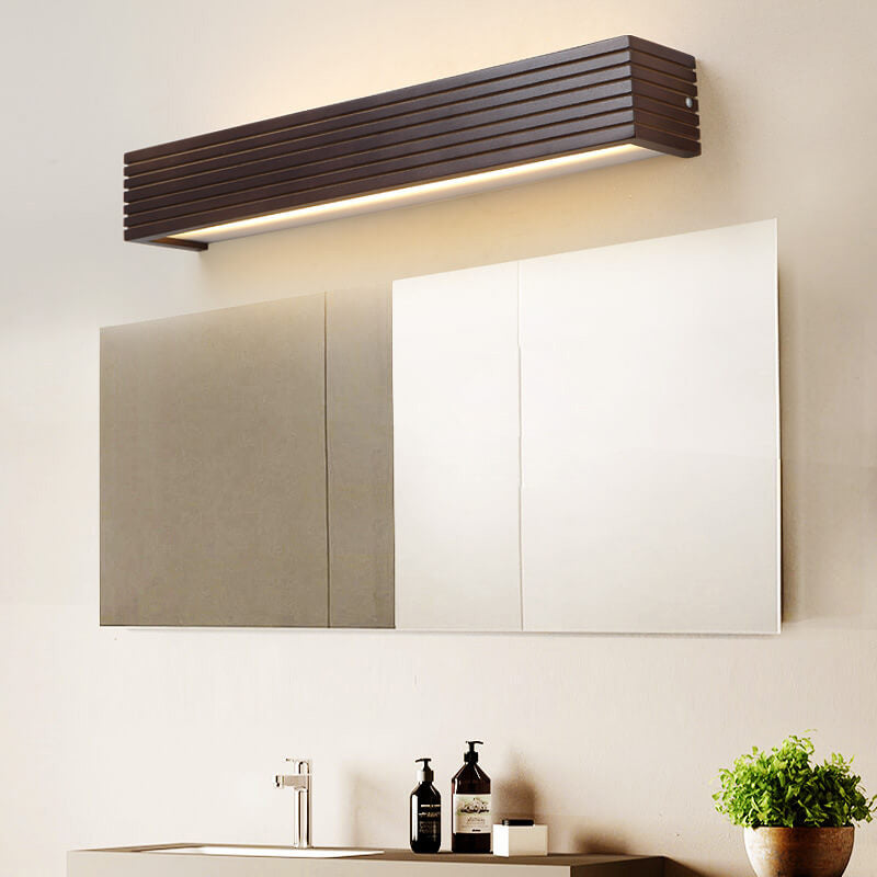 Modern Chinese Walnut Wall Sconce LED Lamp - Stylish Vanity Light Fixture