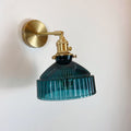 Nordic Dome Glass Shade Brass Wall Sconce 1-Light Lamp