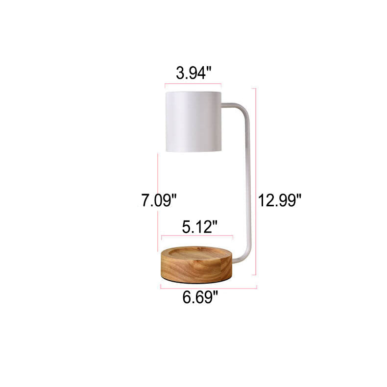 Japanese Minimalist Wood Table Lamp, Dimming Wax Lamp, Melting Candle Design, 1-Light Adjustable Brightness, Contemporary Home Decor, Unique Lighting for Bedroom and Living Room, Eco-Friendly LED Light, Stylish Interior Accent, Warm Ambiance Lighting