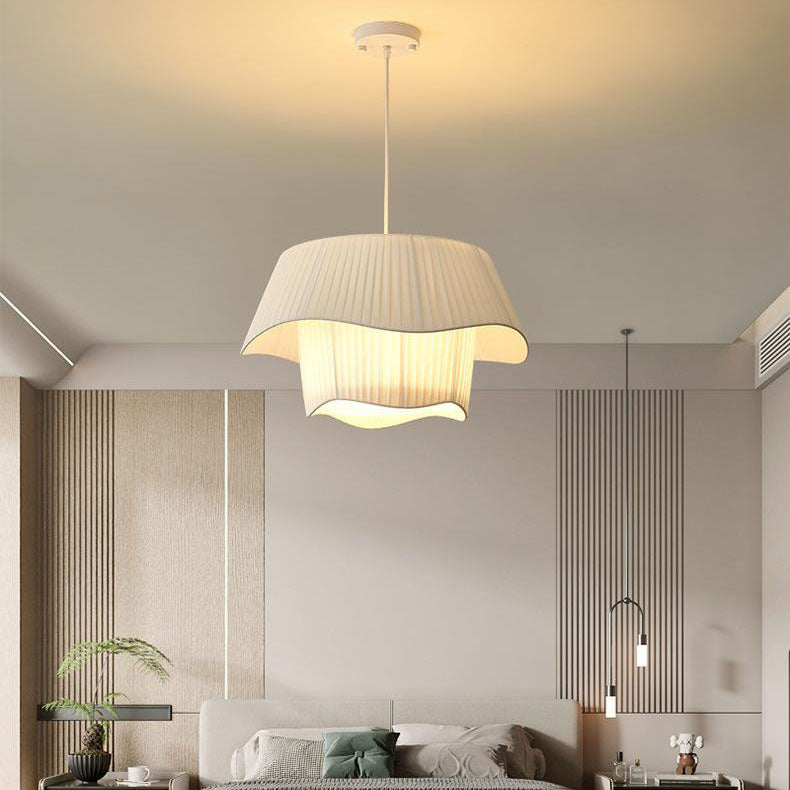 Contemporary Scandinavian Round Iron Acrylic 4/5 Light Pendant for Living Room