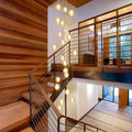 Modern Luxury LED Loft Chandelier with Crystal Orb Shade
