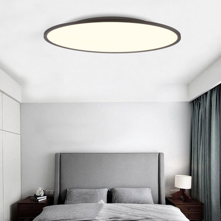 Modern Minimalist LED Flush Mount Ceiling Light - Acrylic Aluminum Round Shade for Living Room