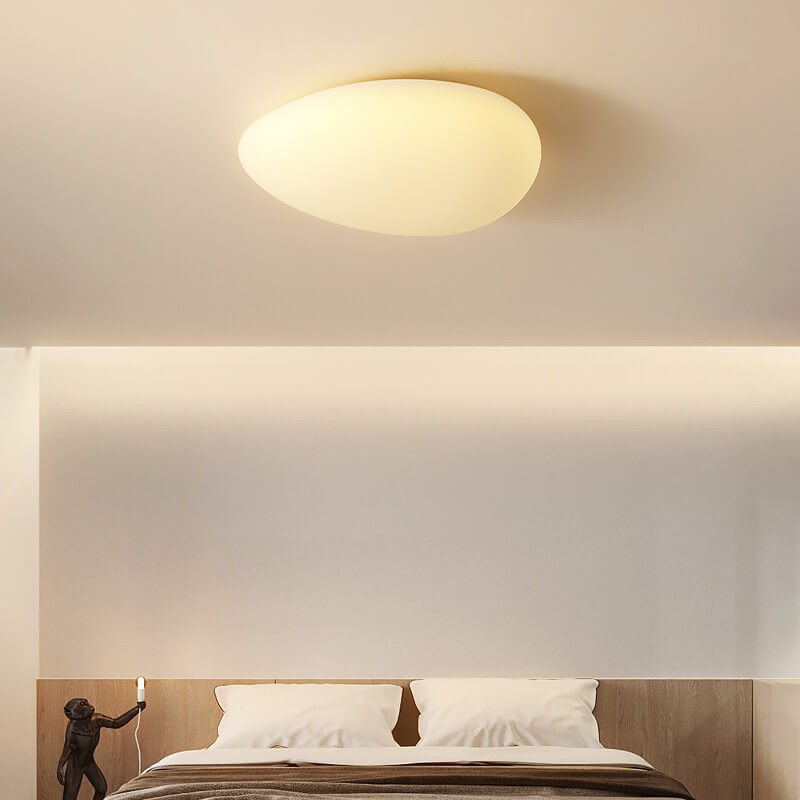 Nordic Minimalist Cobblestone LED Flush Mount Ceiling Light