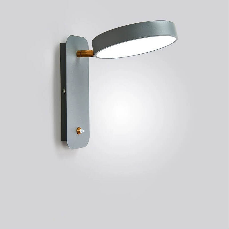 Nordic Round Rotatable LED Wall Sconce Lamp - Modern Reading Light, Adjustable Lighting Fixture, Stylish Wall Decor