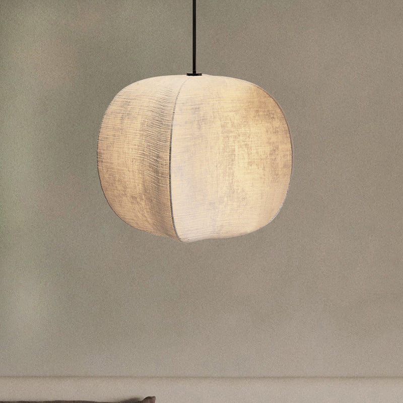 Zen Anti-Silk Lantern Pendant Light for Living Room - Traditional Japanese Design, 1-Light Fixture