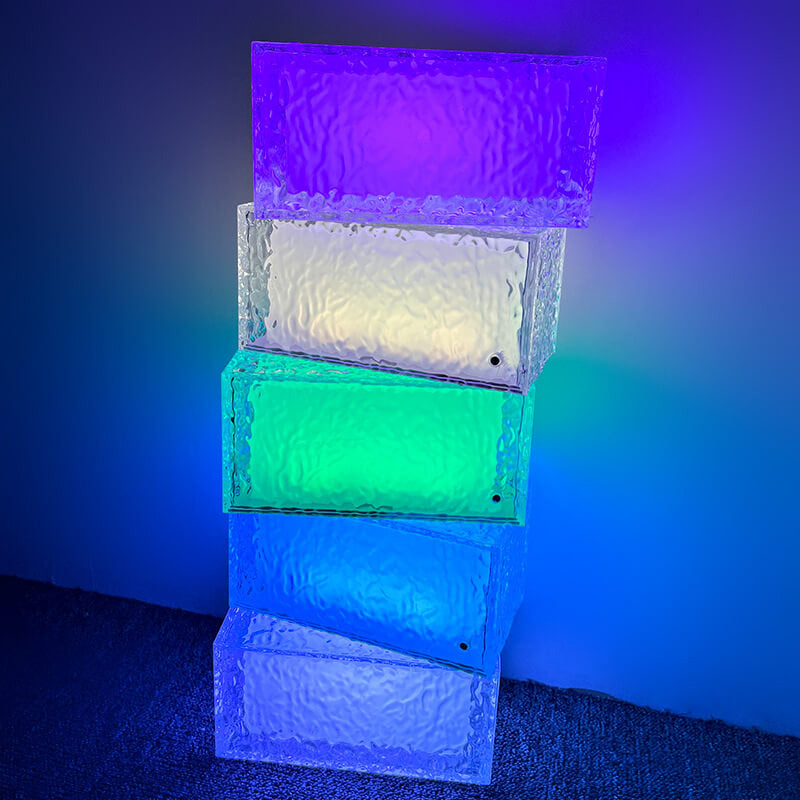 Creative Ice Cube Acrylic RGB LED Decorative Table Lamp | Color Changing Night Light | Modern Home Decor | Unique LED Room Ambiance | USB Rechargeable | Best Gift for Kids & Adults | Stylish Illumination for Bedrooms & Living Rooms