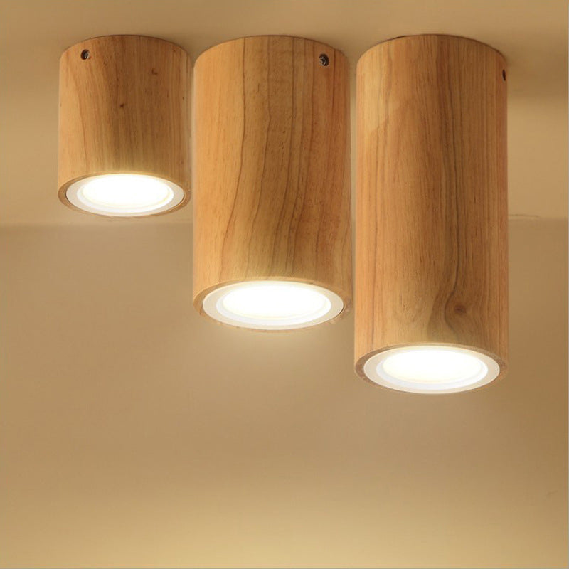 Nordic Creative Log Tube LED Flush Mount Ceiling Light