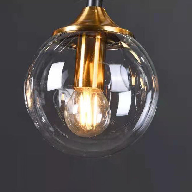 Contemporary Resin Bird Glass Ball Shade Chandelier - 4-Light Island Light for Living Room