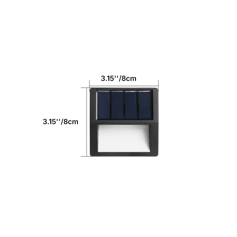 Modern Minimalist Square LED Solar Step Light - Waterproof Outdoor Patio Lighting