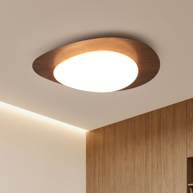 Contemporary Scandinavian Pebble Shape LED Flush Mount Ceiling Light for Bedroom