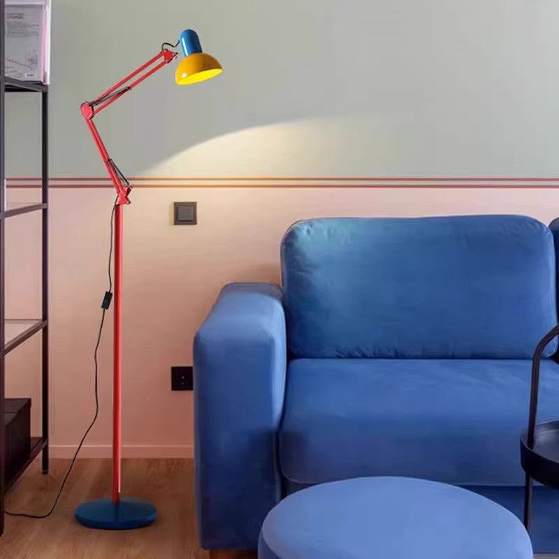 Modern Simplicity Iron Half Circle Floor Lamp - 1-Light for Bedroom