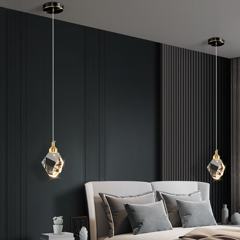 Modern Luxury Crystal Iron LED Pendant Light for Living Room