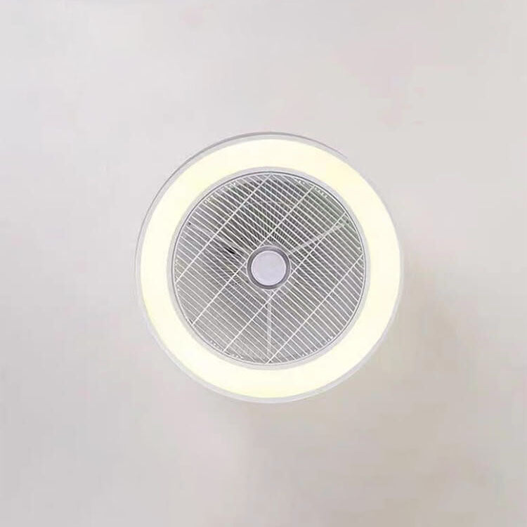 Nordic Simple Round Galaxy Enclosed LED Flush Mount Ceiling Fan Light
